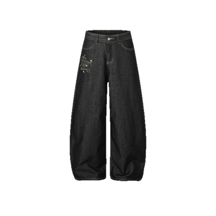 Damen Lässige Weitgeschnittene Jeans Echoarchiv