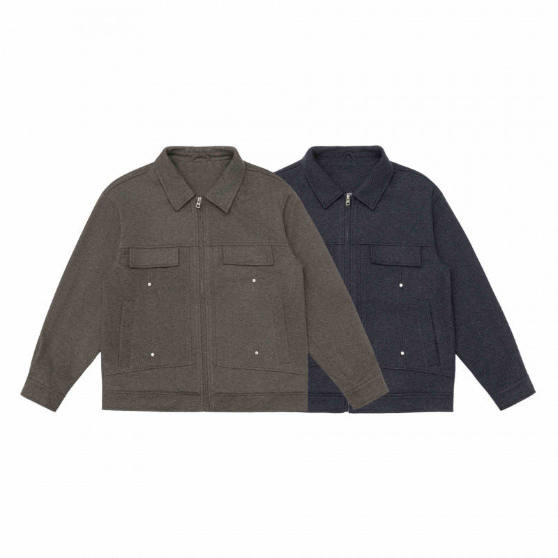 Herren Boxy-Hemdjacke mit Reißverschluss, Brustklappen und aufgesetzten Taschen Echo Archiv