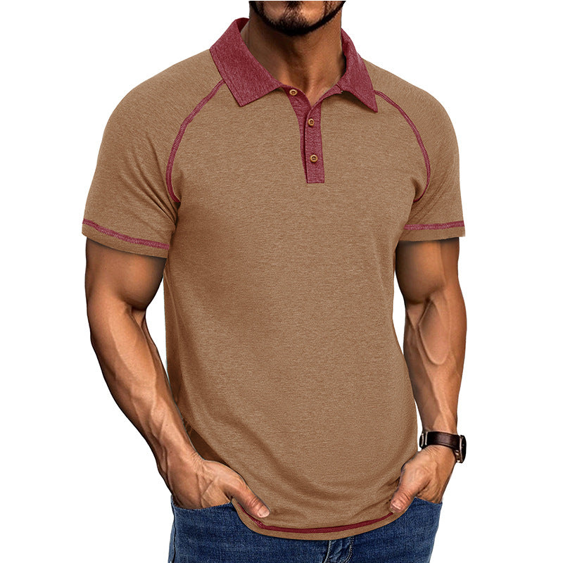 Herren lässiges Poloshirt mit kontrastierenden Einfassungen und hochwertigem Baumwollmix Echoarchiv