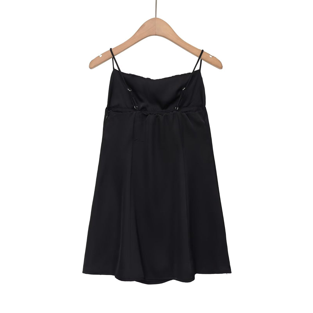 Damen Spaghettiträgerkleid mit elegantem Volant und raffiniertem Schnitt Echo Archiv