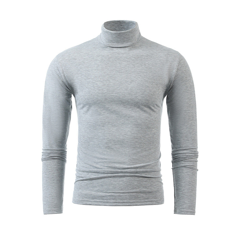 Herren nan schlankes Rollkragen-Langarmshirt aus feinem Baumwoll-Stretch Slim Fit Echo Archiv