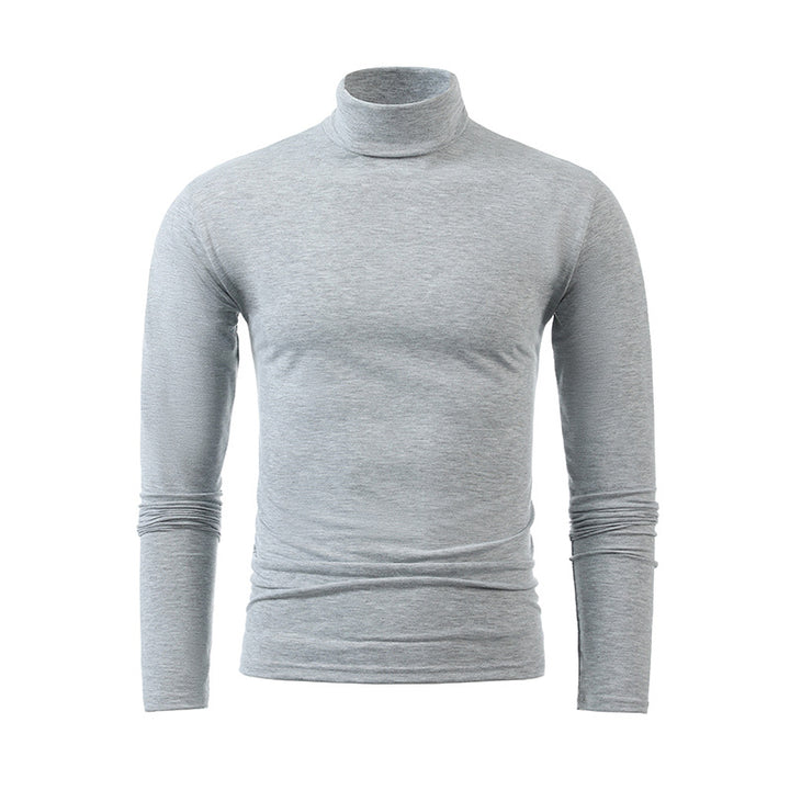 Herren nan schlankes Rollkragen-Langarmshirt aus feinem Baumwoll-Stretch Slim Fit Echo Archiv