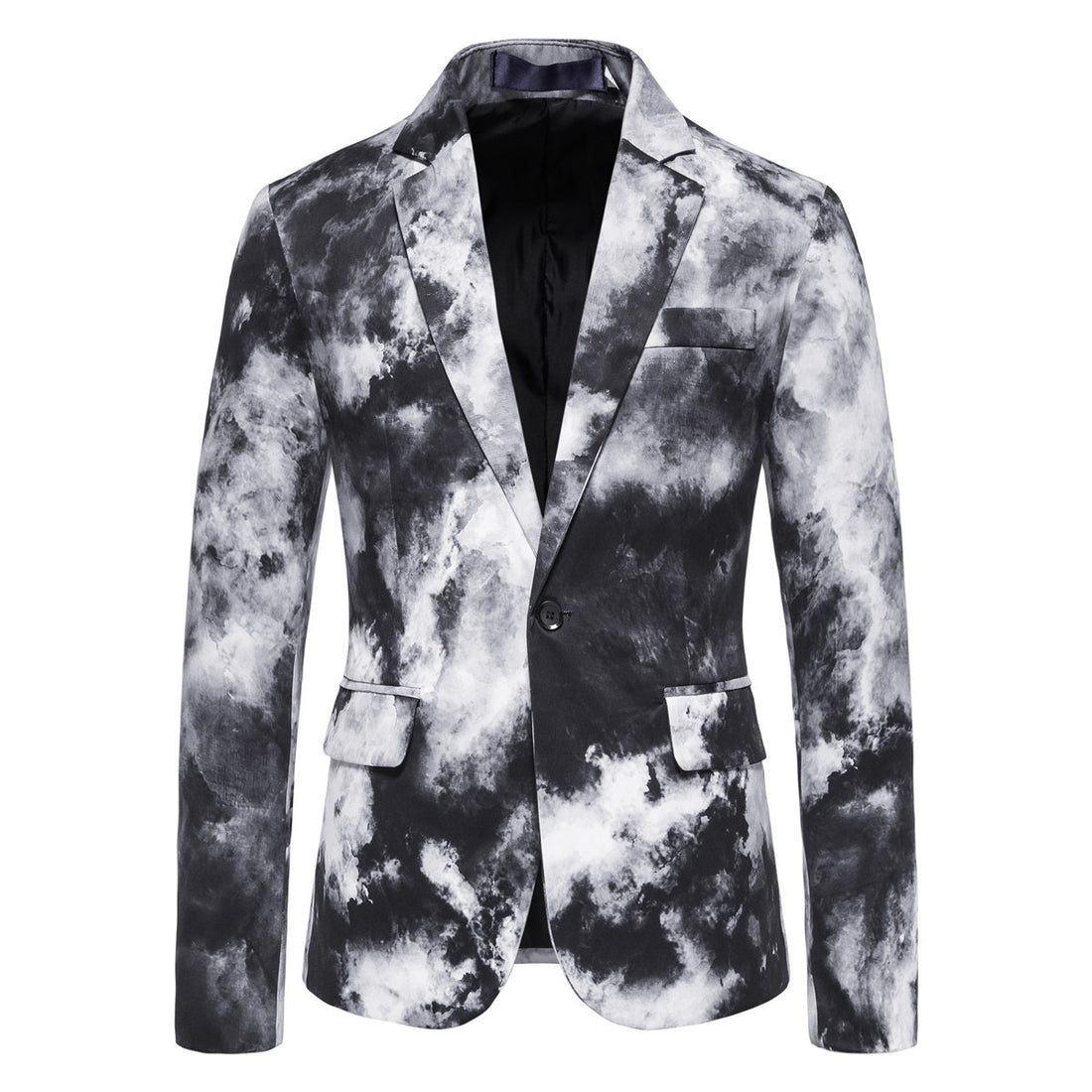 Herren eleganter Blazer im modernen Wolkenmuster – Tianoro