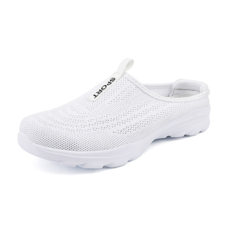 Damen nan gestrickter Mule-Sneaker mit offenem Fersenkragen, elastischem Einstieg und gepolsterter Laufsohle Echo Archiv