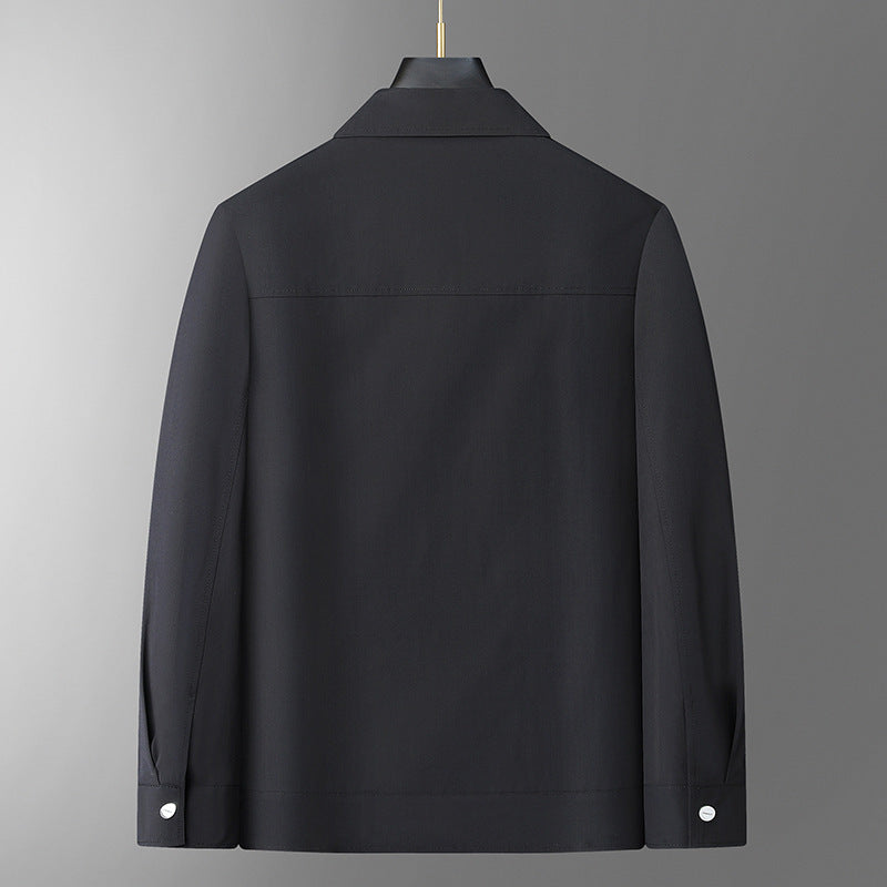 Herren Leichte Worker-Overshirt aus wasserabweisender Mikrofaser mit Druckknopf-Leiste und aufgesetzten Brusttaschen Echoarchiv
