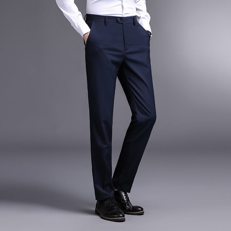 Herren elegante Anzughose mit schmalem Schnitt und funktionalen Taschen Echoarchiv