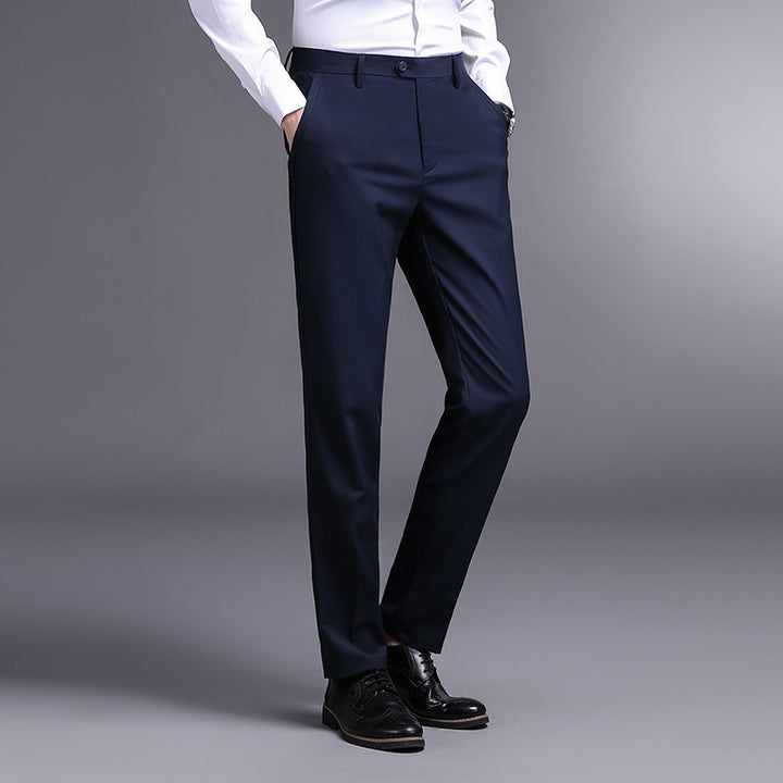 Herren elegante Anzughose mit schmalem Schnitt und funktionalen Taschen Echoarchiv