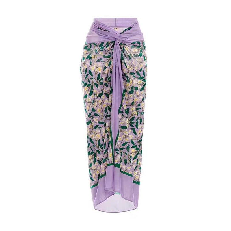 Damen Badeanzug mit floralem Wickelrock Echo Archiv