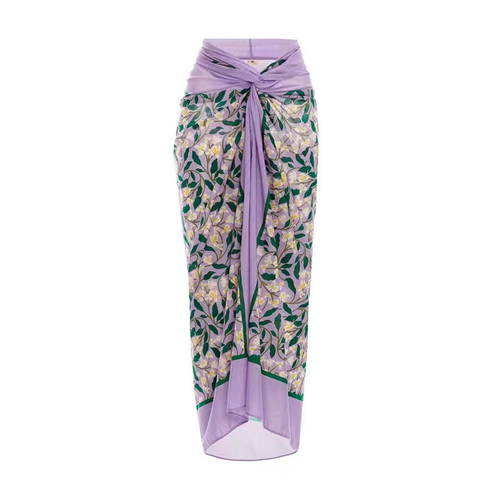 Damen Badeanzug mit floralem Wickelrock Echo Archiv