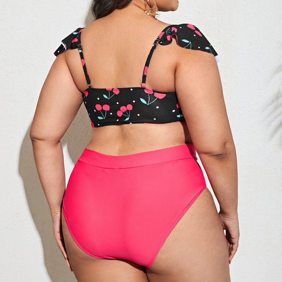 Damen Crop Top und Hohe Taille Bikini Set Echo Archiv