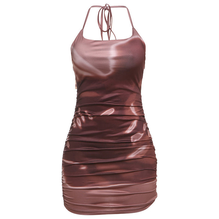 Damen Sommerkleid mit raffinierten Rüschendetails und Halterneck Echo Archiv