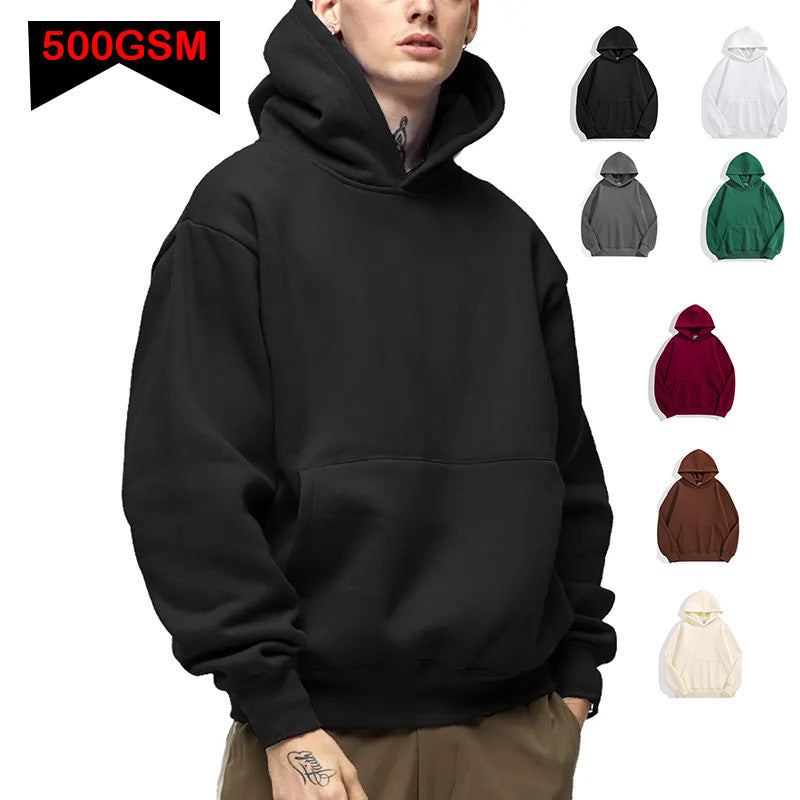 Unisex klassischer Kapuzenpullover mit Kängurutasche und weichem Baumwollfleece – Auréline