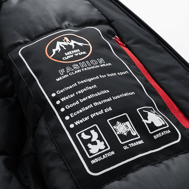 Herren Wasserabweisender Winterparka mit thermo-reflektierendem Steppfutter und Kapuze – Marzano