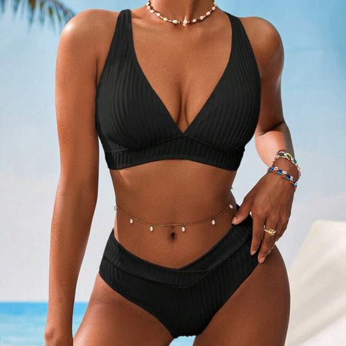 Damen Komfortabler Bikini mit raffinierten Rippendetails Echo Archiv