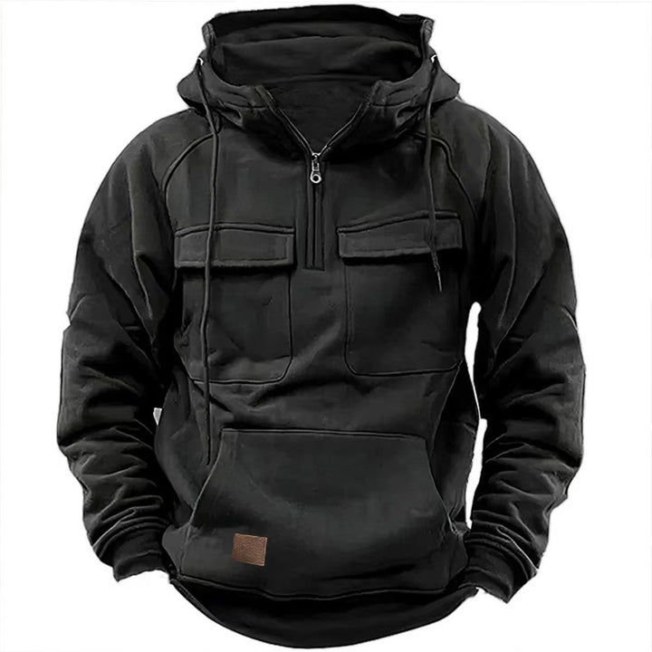 Herren Funktionales Kapuzenpullover mit praktischen Taschen Echoarchiv