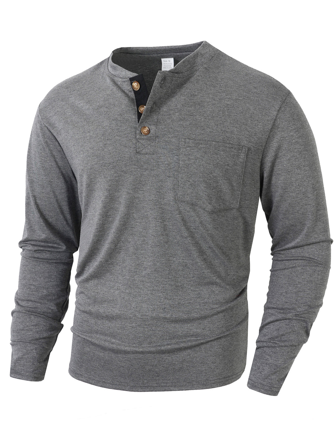 Herren langärmliges Henley-Shirt Echoarchiv