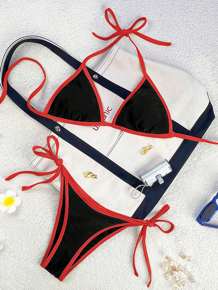 Damen Triangel-Bikini mit verspielten Schleifen Echo Archiv