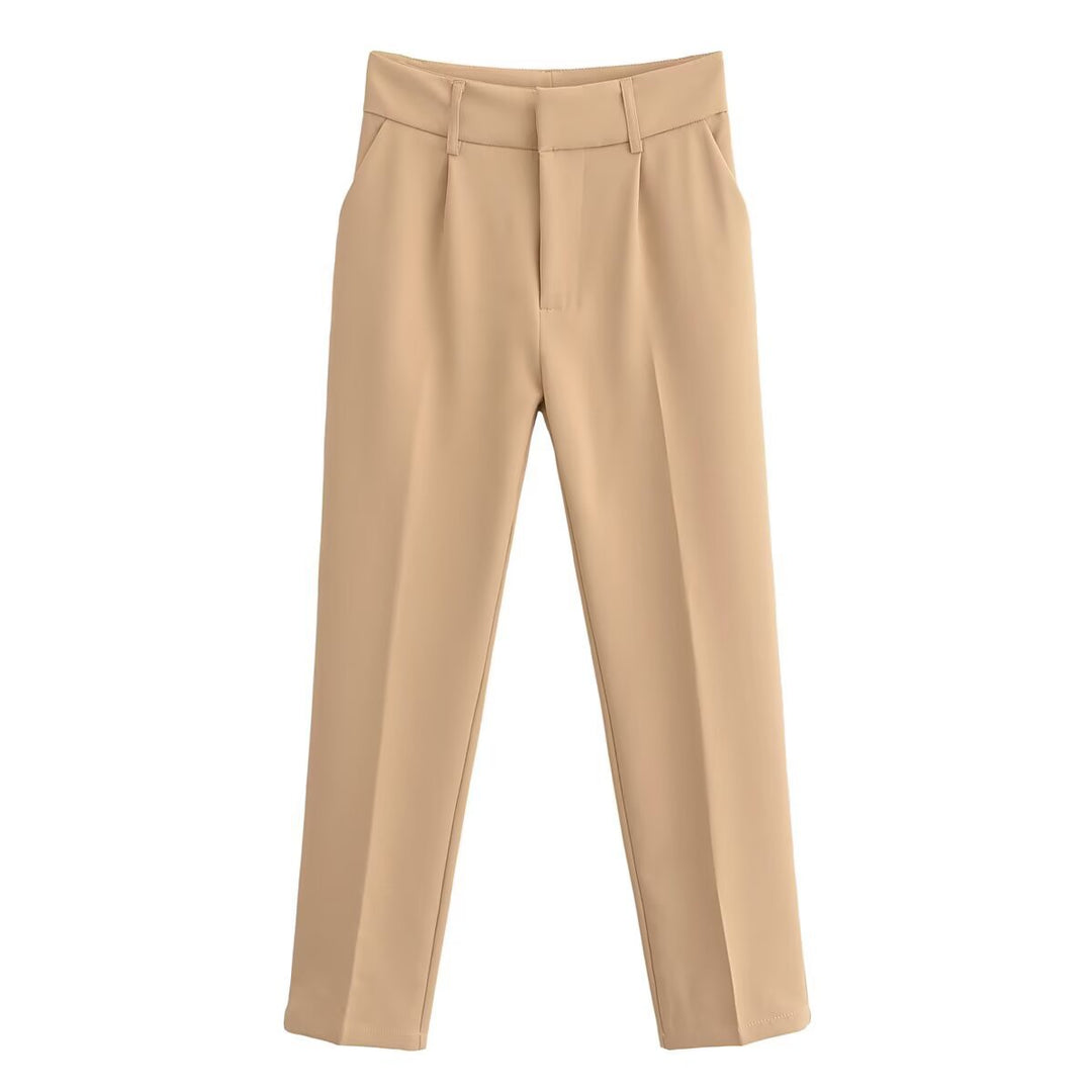 Damen schmal geschnittene Anzughose mit Bügelfalte und elastischem Bund Echo Archiv