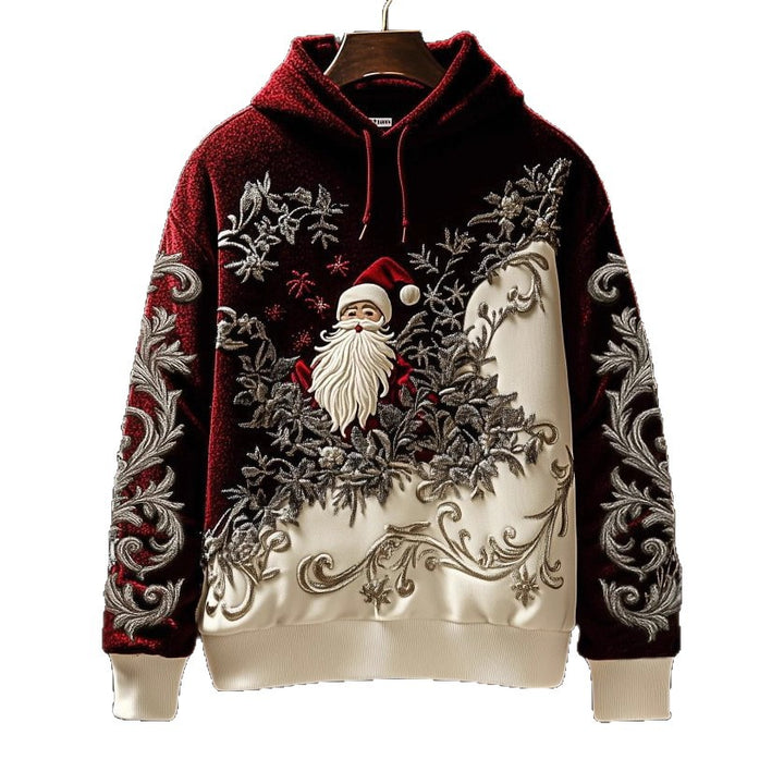Damen Kreativer Kapuzenpullover mit Skelett- und Weihnachtsmotiv Echoarchiv