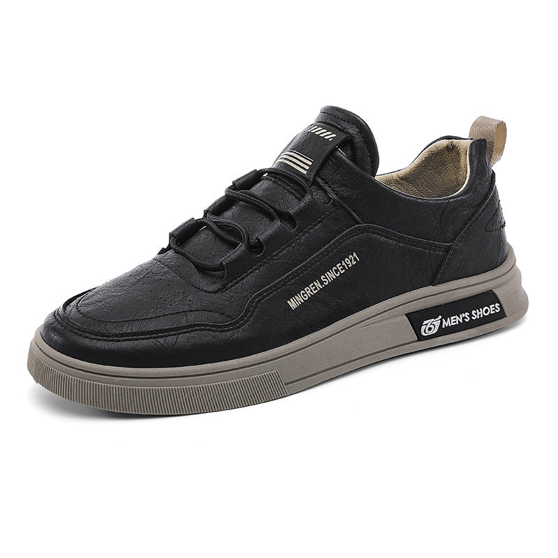 Herren elegante Low-Top Lederoptik City-Sneaker mit verstärkter Zehenkappe und gepolstertem Fersenkragen Echo Archiv