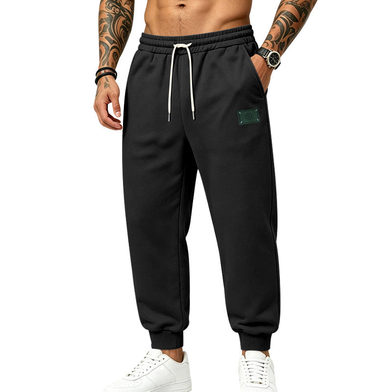 Herren Relax-Fit Jogginghose mit angerauter Innenseite, elastischem Bund und Kordelzug Echoarchiv