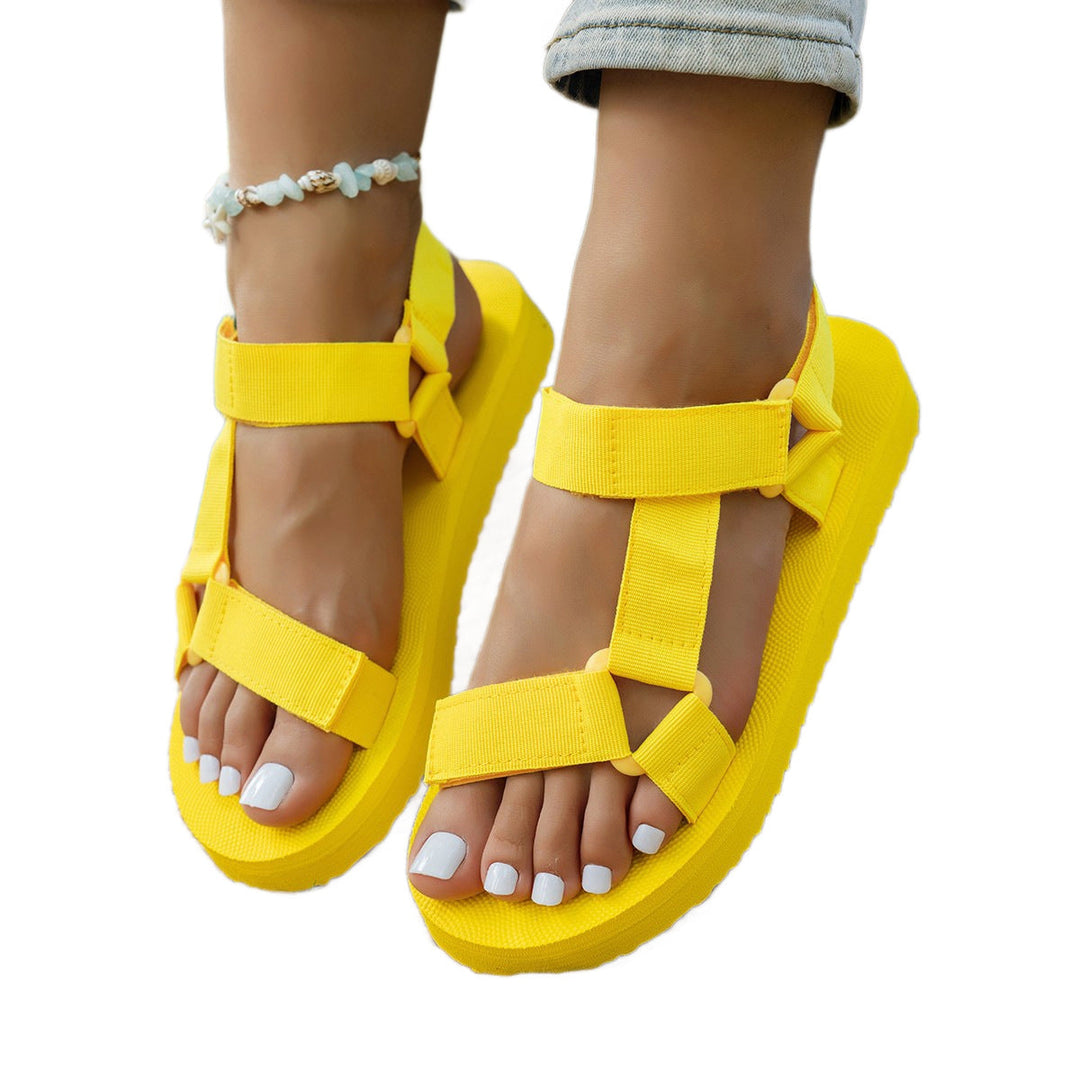 Damen Trendige und komfortable Sandalen mit buntem Riemchendesign Echoarchiv