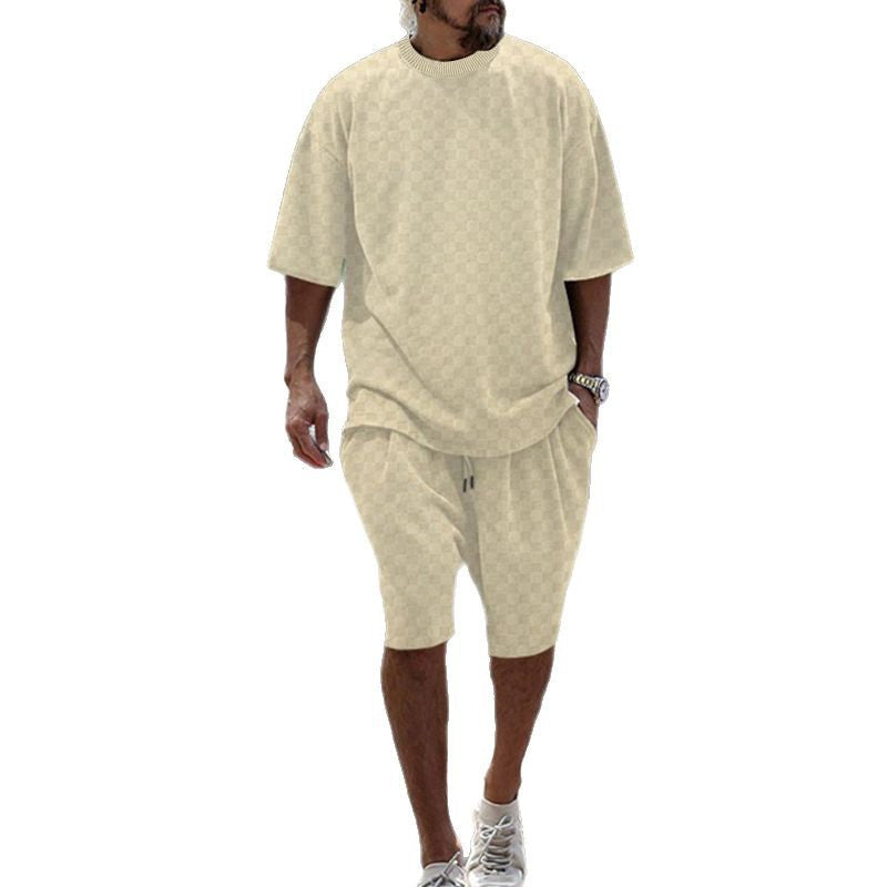 Herren lässiges Sport-Kurzarm-Outfit aus atmungsaktivem Material Echoarchiv