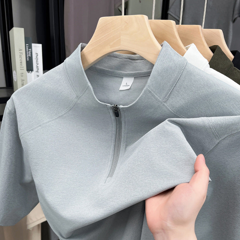 Herren Kurzarm Funktionsshirt mit Reißverschluss und atmungsaktiver Technologie Echoarchiv