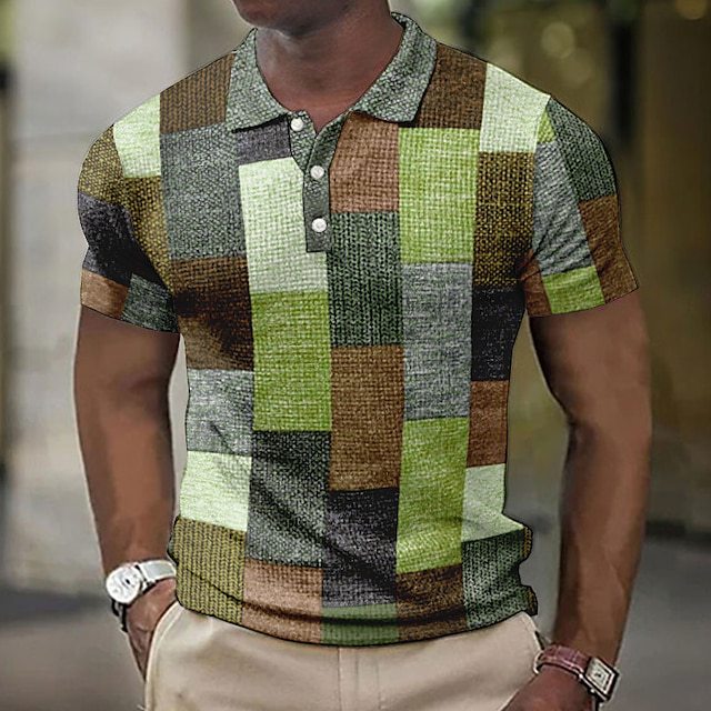 Herren Poloshirt mit modernem Grafikdesign Echoarchiv