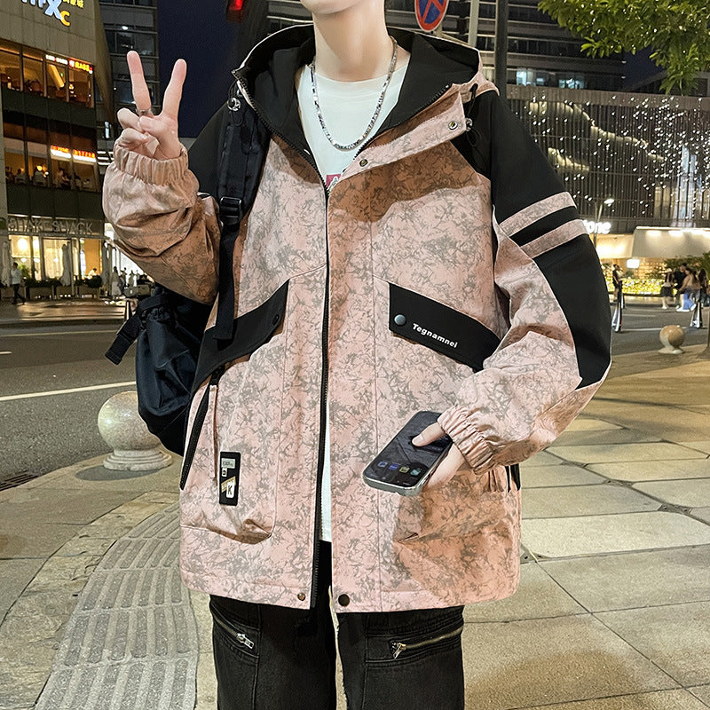 Herren urbaner Windbreaker mit funktionalen Taschen Echoarchiv