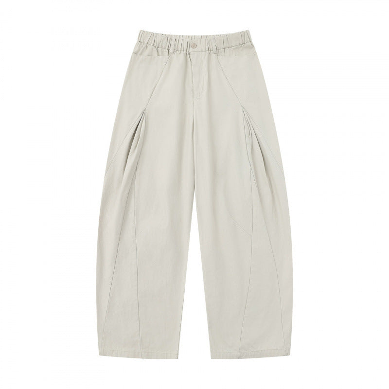 Damen Weite Culotte-Hose mit elastischem Bund, dekorativen Falten und geschwungenen Nahtdetails Echo Archiv