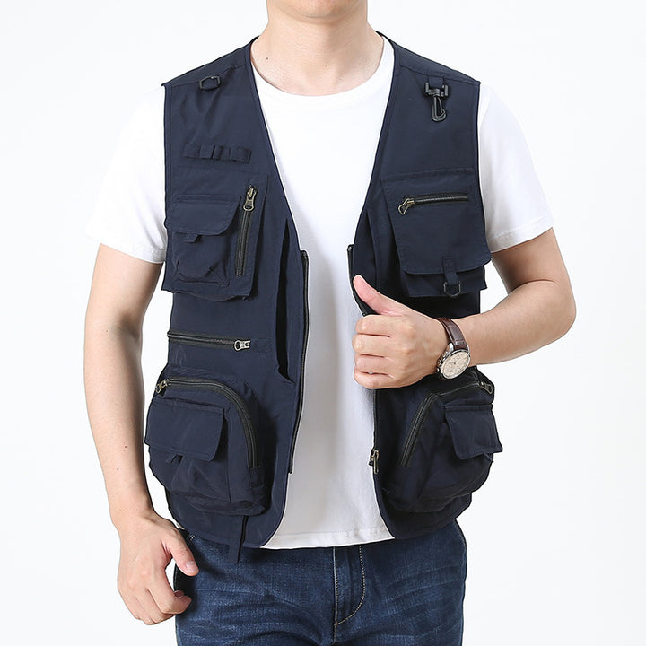Herren Multifunktionale Angler Utility Weste mit Mehrfachtaschen Echo Archiv