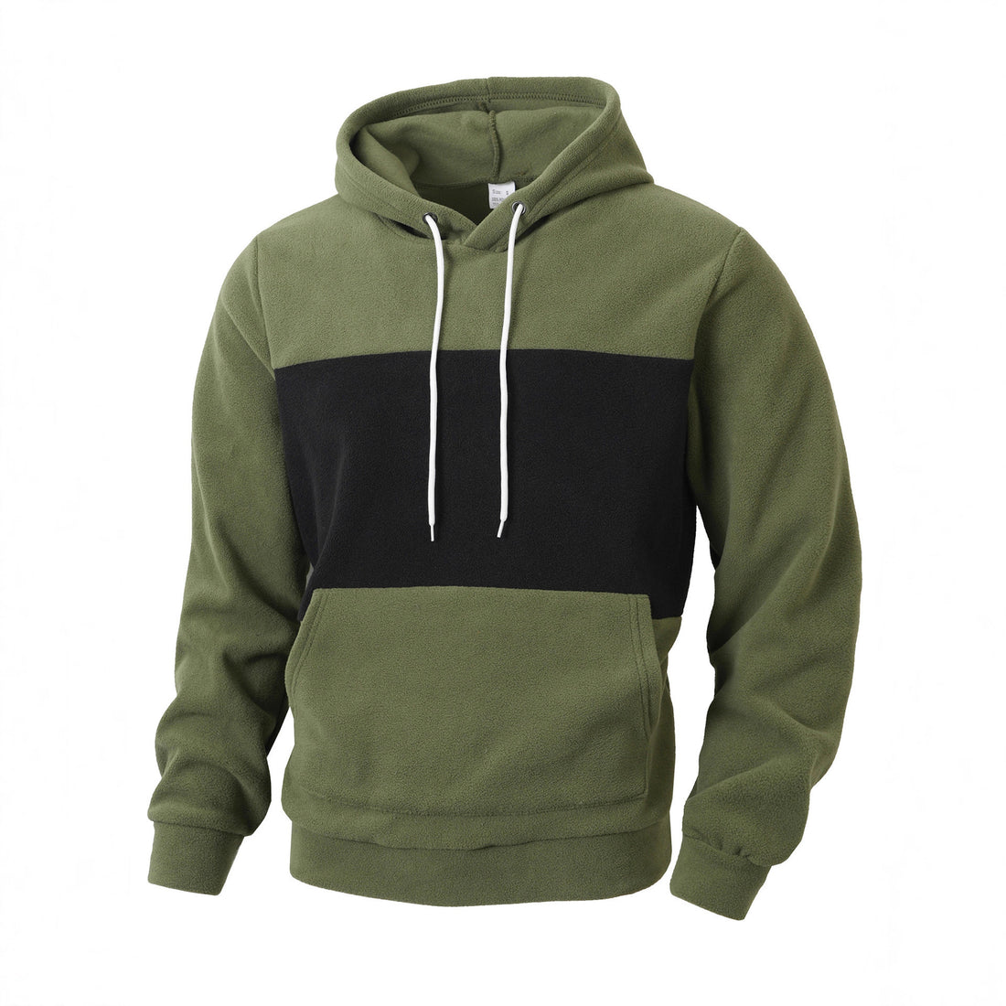 Herren Fleece-Hoodie mit übergroßem Kragen – Cavarno
