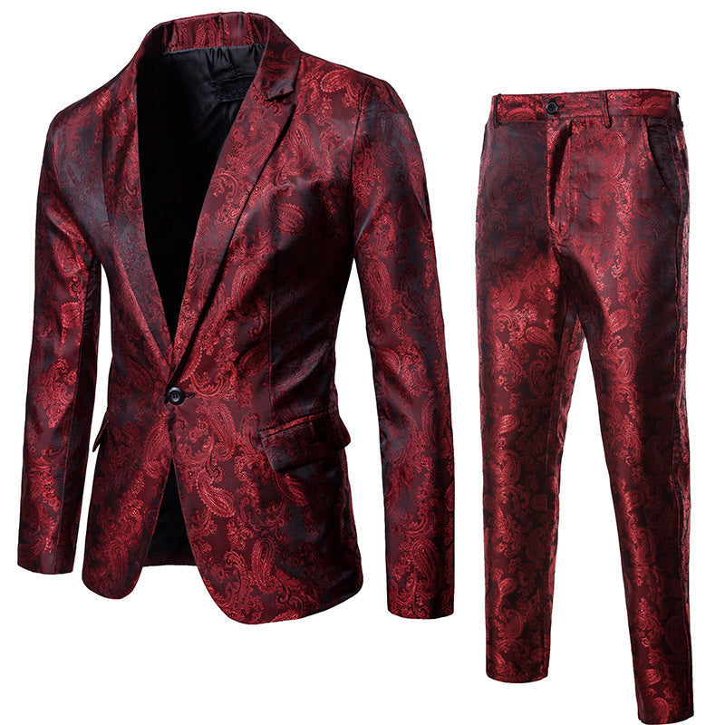 Herren elegantes Anzug-Set mit feinem Paisleymuster Echoarchiv