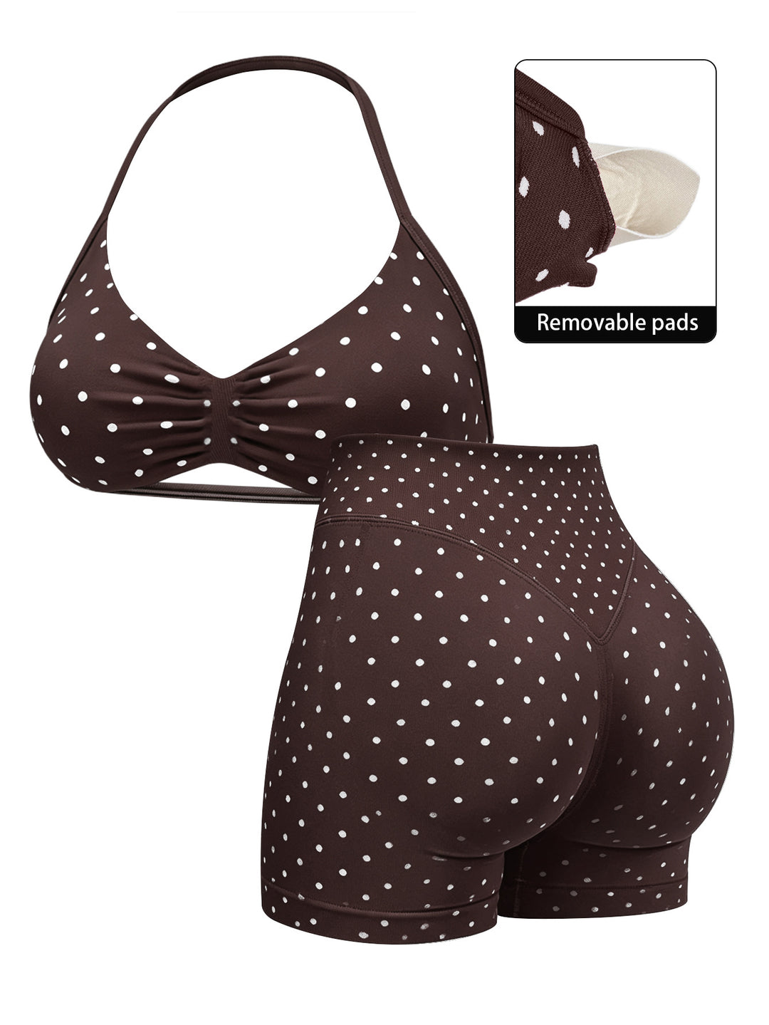 Damen Sportlicher Bikini mit gepolstertem Oberteil und hoher Taille Echo Archiv