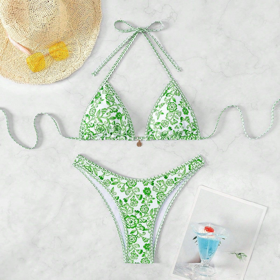 Damen Triangel-Bikini mit floraler Spitze Echo Archiv