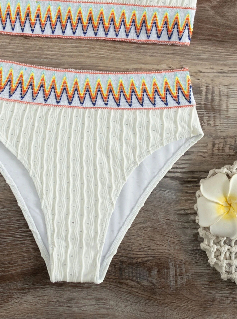 Damen Bikini-Set mit asymmetrischem Design und modischem Gürtel Echo Archiv