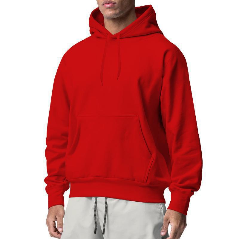 Herren Premium-Kapuzenpullover mit Kängurutasche, innen angerautem Fleece, verstärkter Nackennaht und geripptem Saum – Cavarno