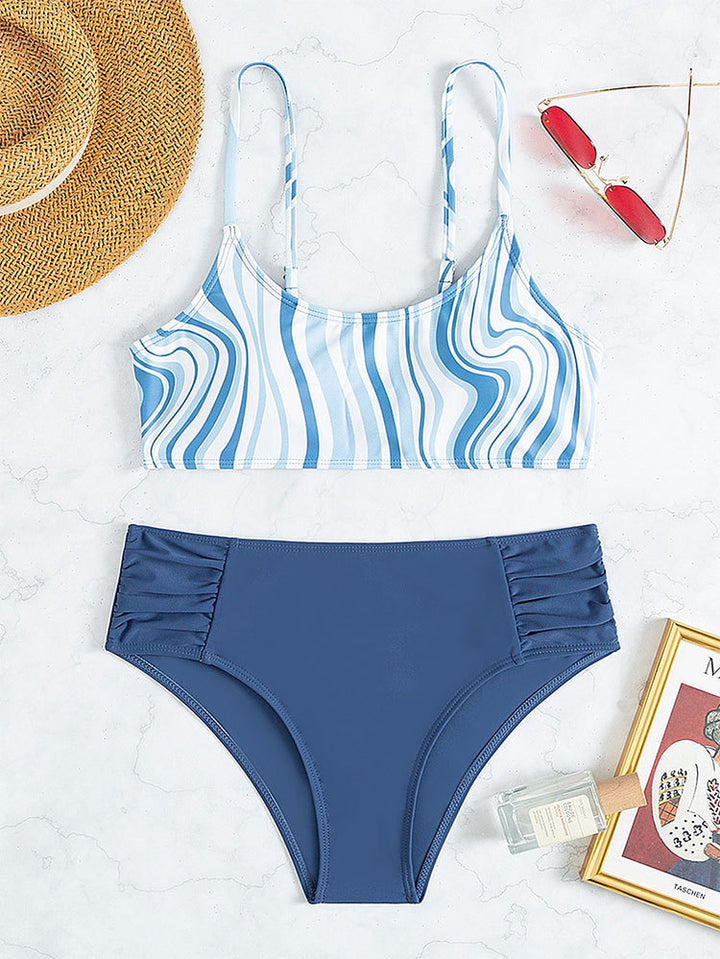 Damen Bikini-Set mit elegantem Wellenmuster Echo Archiv