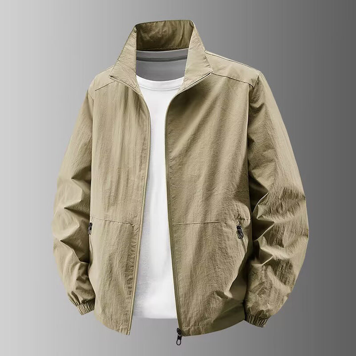 Herren Ultraleichter Urban-Windblouson mit Stehkragen, Zwei-Wege-Reißverschluss und elastischen Bündchen Echo Archiv