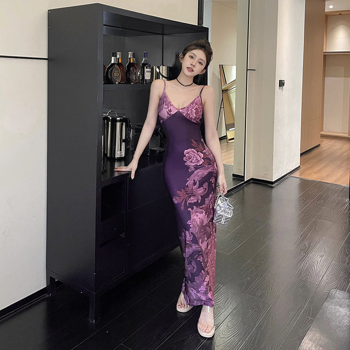 Damen Elegantes Maxikleid mit floralem Design Echo Archiv