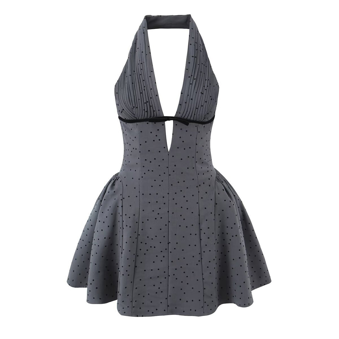 Damen Neckholder-Kleid mit schmeichelndem Schnitt und eingearbeiteten Falten Echo Archiv