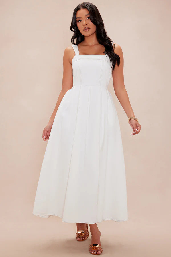 Damen Maxikleid mit schmalen Trägern und elegantem Schnitt Echo Archiv