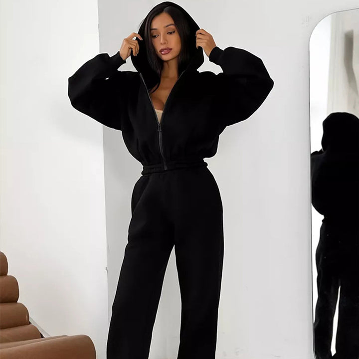 Damen Sportlicher Hoodie-Overall Echo Archiv