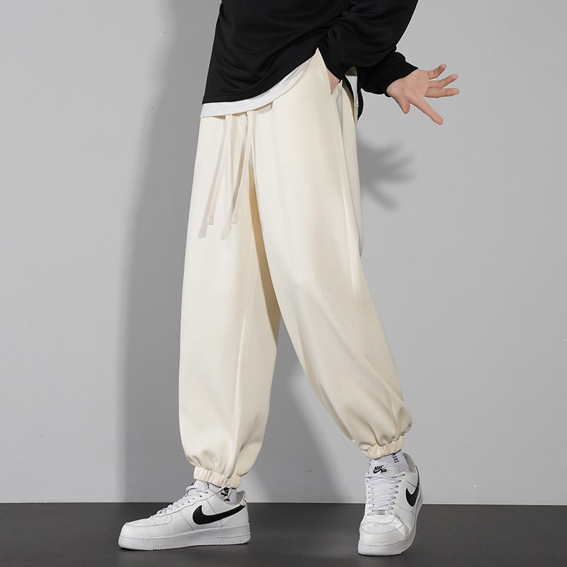 Herren Weite Relax-Jogginghose mit Kordelbund, geradem Beinverlauf & elastischen Bündchen Echoarchiv