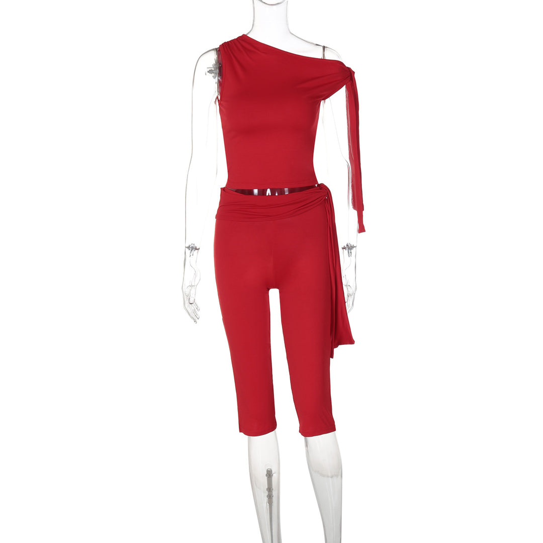 Damen Einseitiger Jumpsuit mit exklusiven Drapierungen Echo Archiv