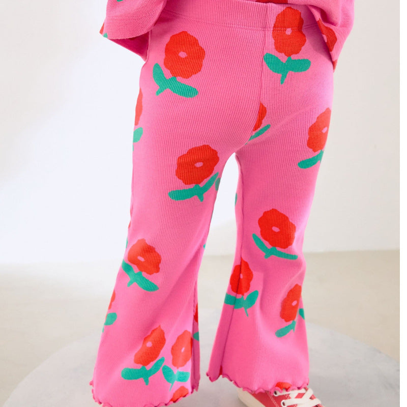 Mädchen Schlagleggings mit fröhlichem Blumenmuster Echo Archiv