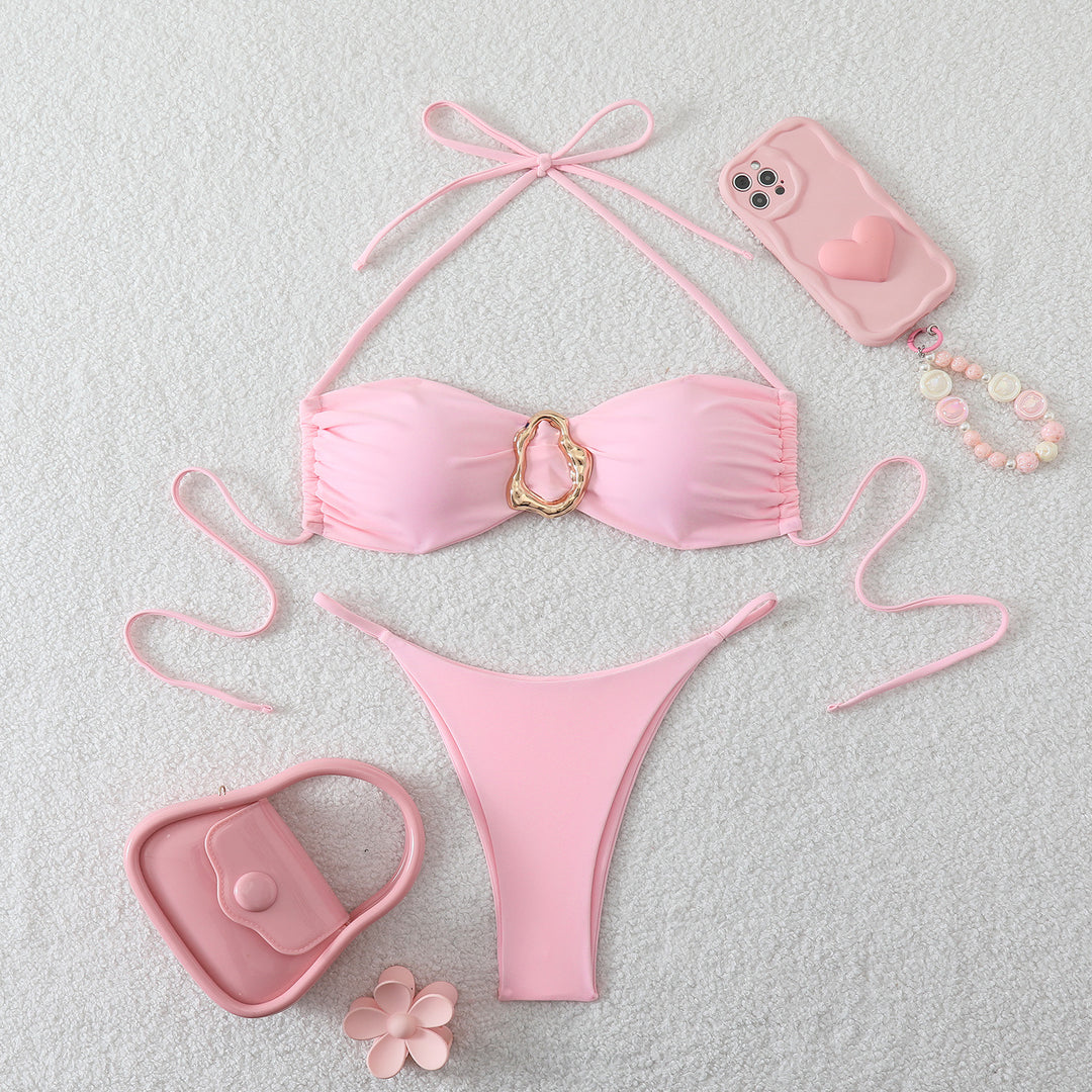 Damen Modischer Triangel-Bikini mit verspieltem Schmuckelement Echo Archiv
