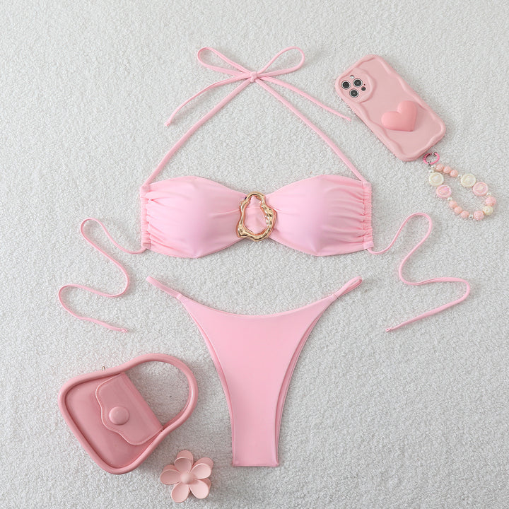 Damen Modischer Triangel-Bikini mit verspieltem Schmuckelement Echo Archiv