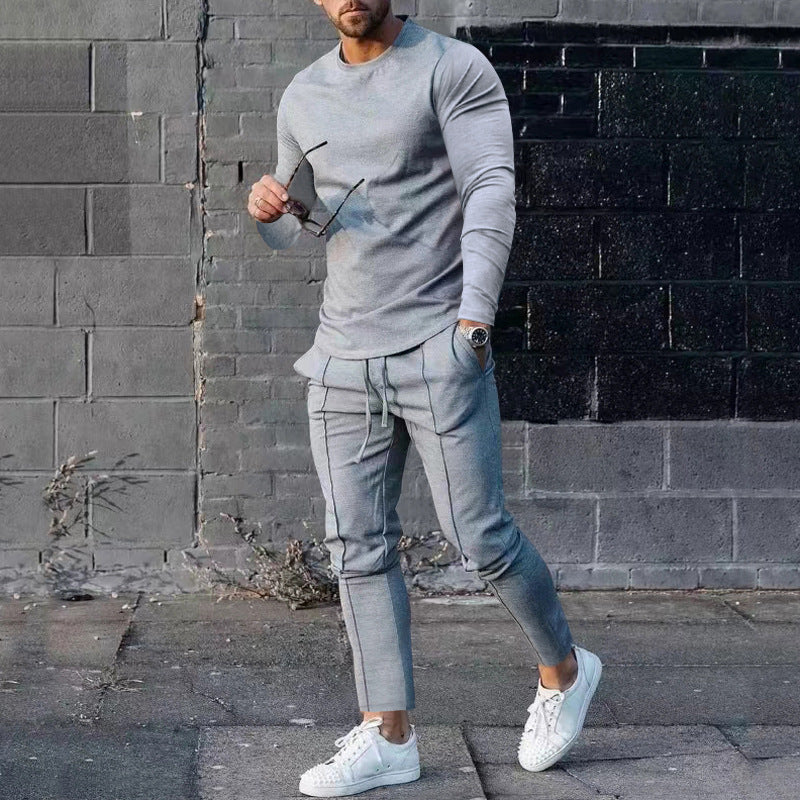 Herren sportliches Langarmshirt mit bequemen Jogginghose Echoarchiv
